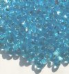 25 grams of 3x7mm Silver Lined Aqua Farfalle Seed Beads
